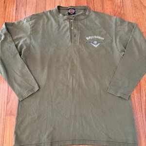Harley-Davidson of Charlotte long sleeve Henley shirt sz Large